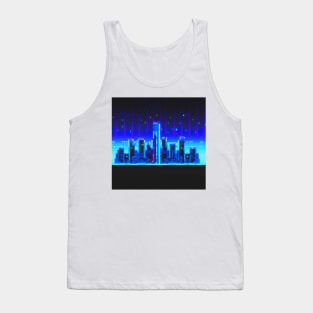 Pixel art cyberpunk cities 2 Tank Top